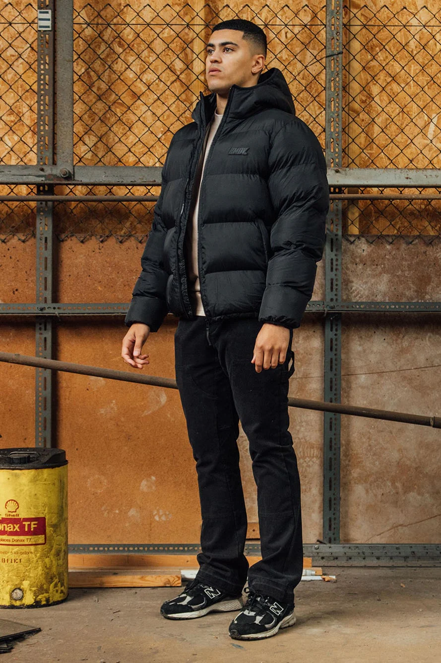 Black Kabru Hooded Puffer Jacket